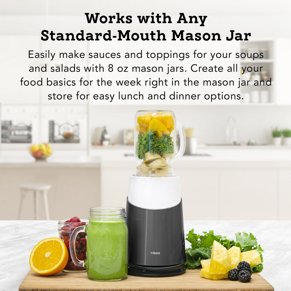 Tribest Personal Blender II - Glass Mason Jar Ready