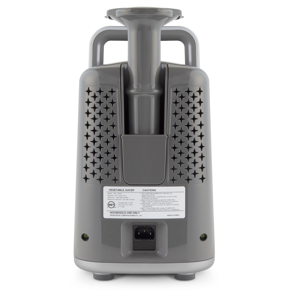 Greenstar 5 All-Stainless Steel Twin Gear Cold Press Masticating Juicer (Slate)