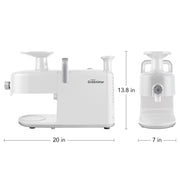 Greenstar 5 All-Stainless Steel Twin Gear Cold Press Masticating Juicer (White)
