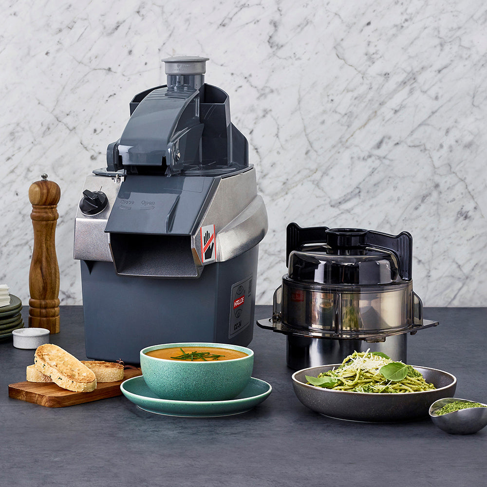 Hallde CC-34 Combi Cutter Veg Preparation Machine - CC-34 (Includes 4mm Slicer & 4mm Grater Discs)